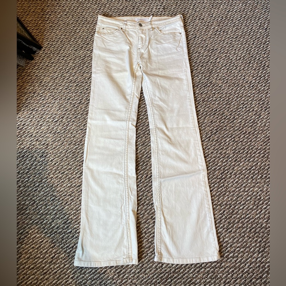 Isabel Marant Etoile Low Rise Boot Cut Denim- Off white/Ecru